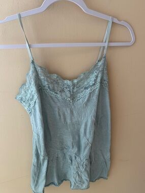 Arden B y2k‎ lace cami cool teal blue size Large
